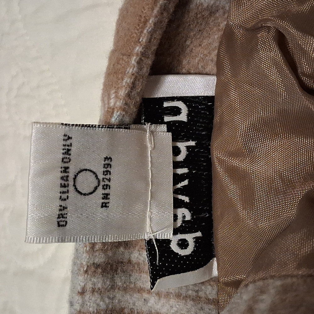 Wool Plaid A-Line Long Skirt in Brown and Gray - Picture 5 of 9